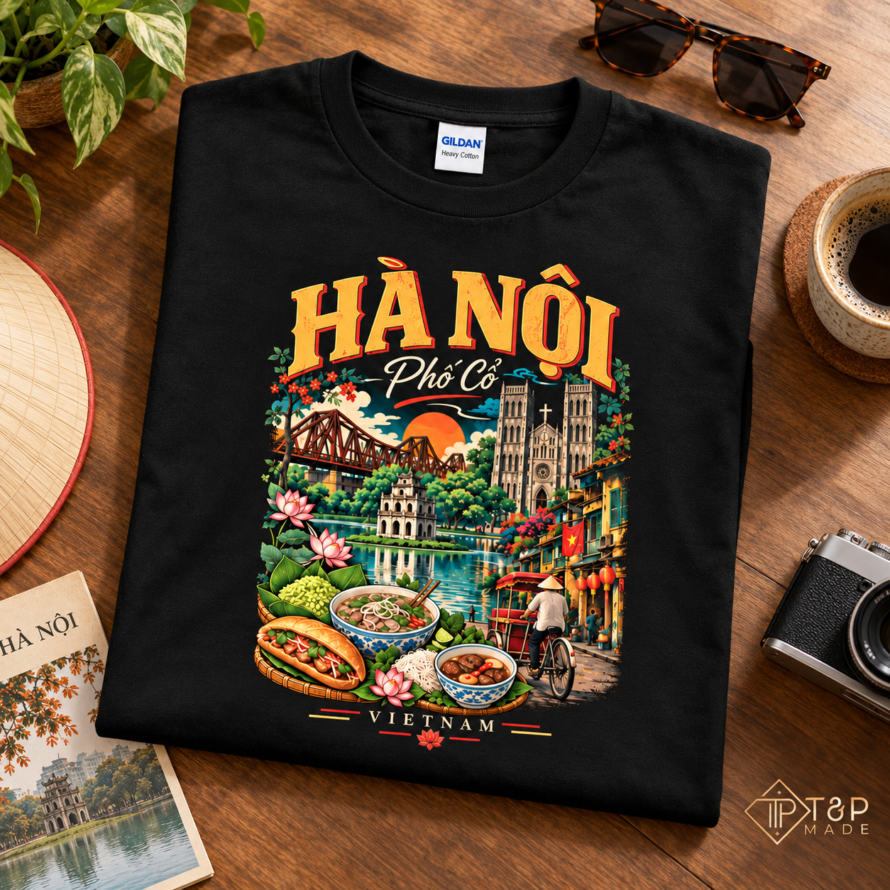 Hanoi Vietnam T-Shirt - Vietnamese Pride, Phố Cổ & Phở Graphic Tee | T&P Made