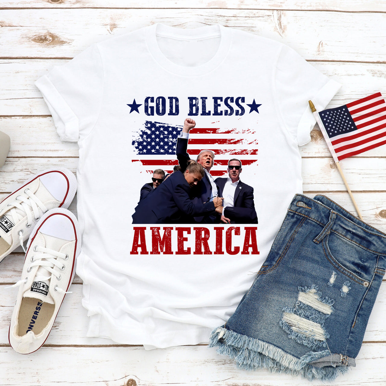 God Bless America - Premium T-shirt, softstyle, light weight