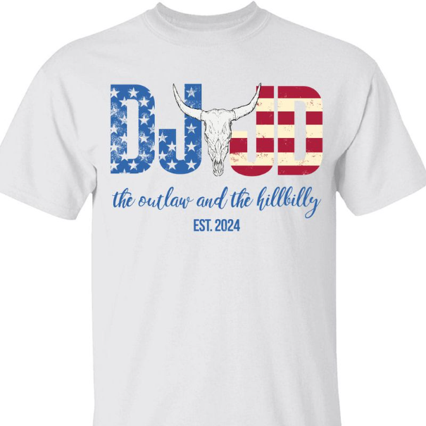 DJ JD Ridin With The Outlaw And Hillbilly Trump 2024 T-shirts, sweatshirts, hoodies